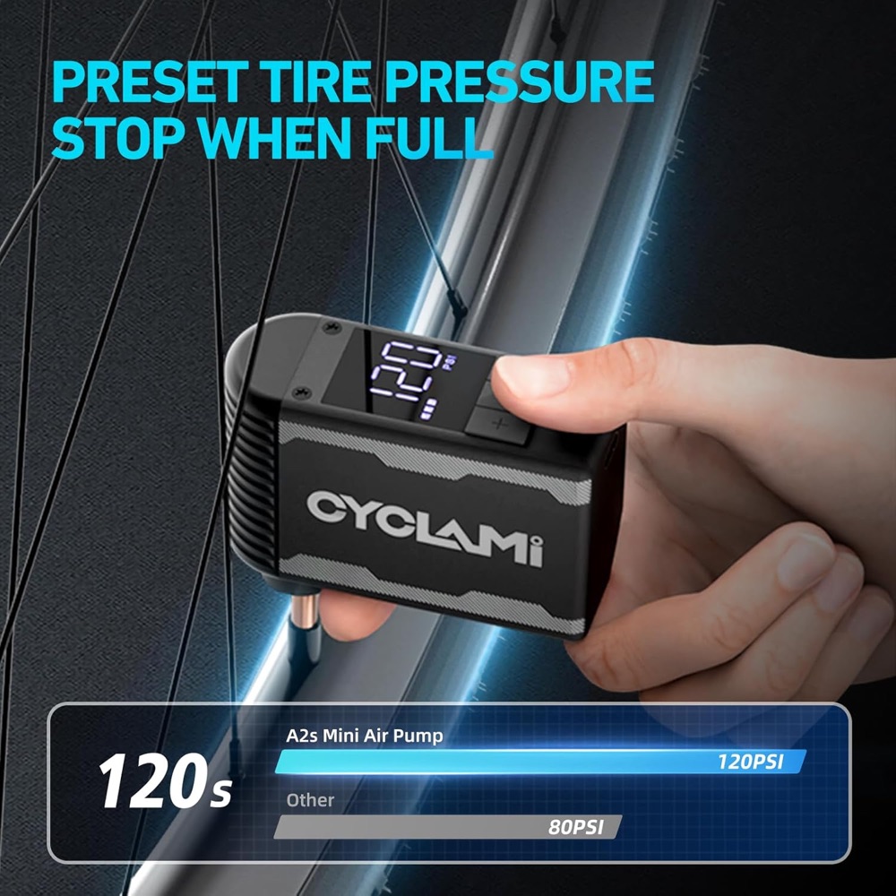 CYCLAMI A2S 120 PSI auto-stop display